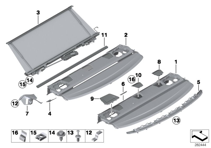 Genuine BMW 51467272130 Sun Blind For Rear Window (Inc. 318dX, 340i & 320d ed) | ML Performance UK UK Car Parts