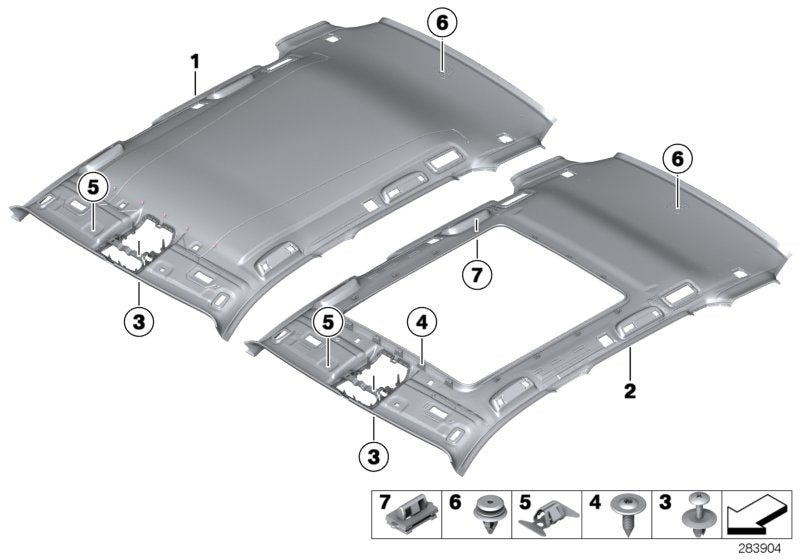 Genuine BMW 51447289378 F25 Headlining Panoramic Roof BEIGE (Inc. X3) | ML Performance UK UK Car Parts