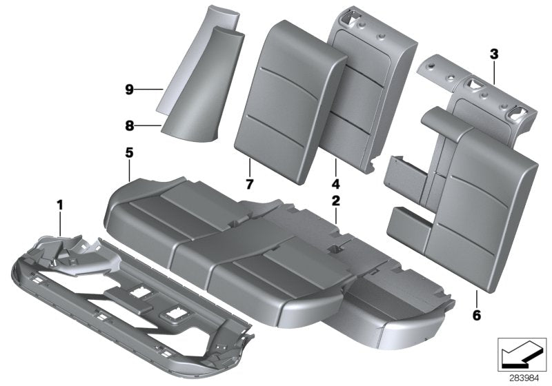 Genuine BMW 52207273010 F25 Side Finisher, Leather, Right OYSTER (Inc. X3) | ML Performance UK UK Car Parts