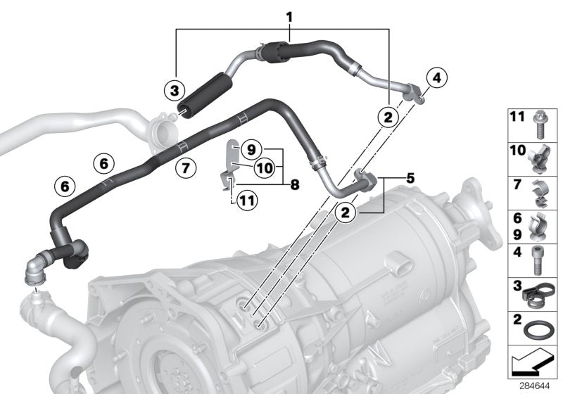 Genuine BMW 17128605499 Coolant Line (Inc. Hybrid 5, Hybrid 3 & Hybrid 7L) | ML Performance UK UK Car Parts