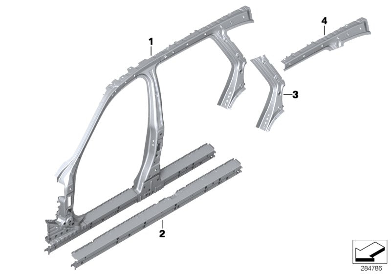 Genuine BMW 41217298006 C-Pillar Support, Right (Inc. 320d, 320d ed & 330d) | ML Performance UK UK Car Parts