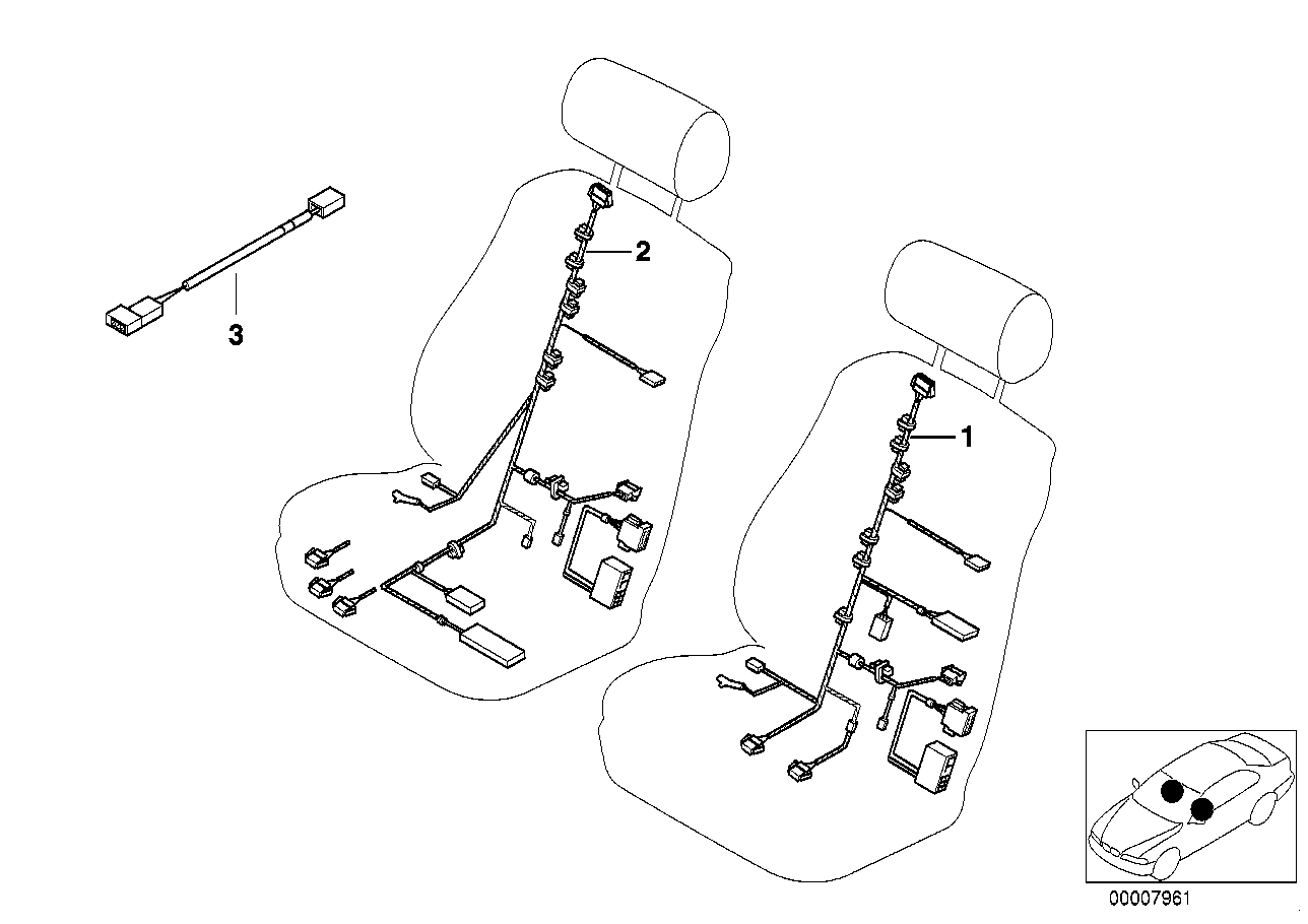 Genuine BMW 61126916024 E65 E66 Wiring Set Seat Left (Inc. 750Li, 730i & 730Li) | ML Performance UK UK Car Parts