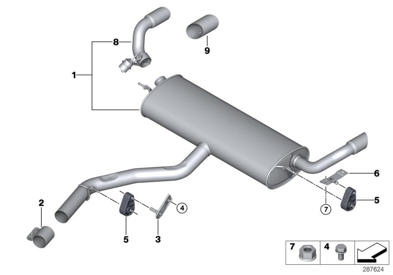 Genuine BMW 18307600244 E71 Rep. Kit For Exhaust Flap (Inc. X6) | ML Performance UK UK Car Parts