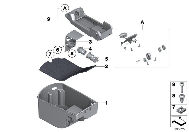 Genuine BMW 51169179826 Storage Bin, Armrest Front Center (Inc. 750i, 750LiX 4.0 & 750Li) | ML Performance UK UK Car Parts