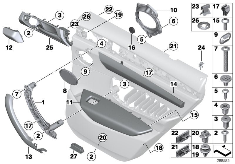 Genuine BMW 51427237717 F25 F26 Door Handle, Rear Left (Inc. X4 35dX & X3) | ML Performance UK UK Car Parts