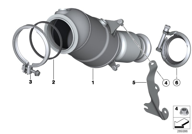 Genuine BMW 18307607665 F33 F30 Exch Catalytic Converter Close To Engine (Inc. 228i, 328iX & 428i)