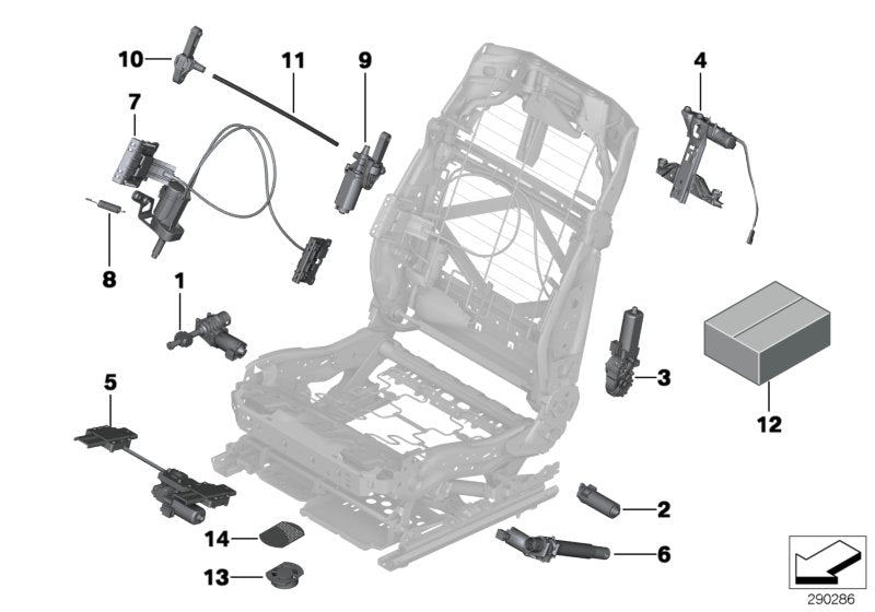 Genuine BMW 52107242074 Drive Unit, Backrest Width Adjustment (Inc. Alpina B7LX, 750iX & 740Li) | ML Performance UK UK Car Parts