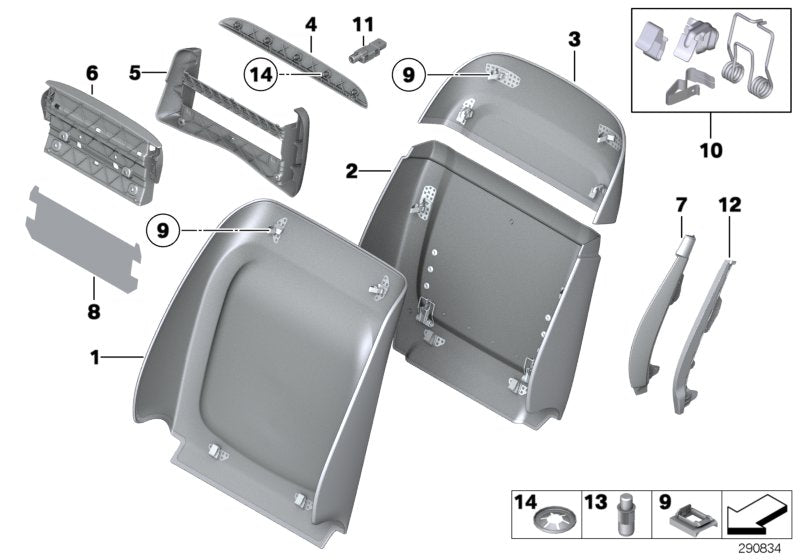 Genuine BMW 52109173676 Rear Section, Comfort Seat, Lower SATTELBRAUN H. (Inc. 730Ld, Alpina B7L & Alpina B7LX) | ML Performance UK UK Car Parts