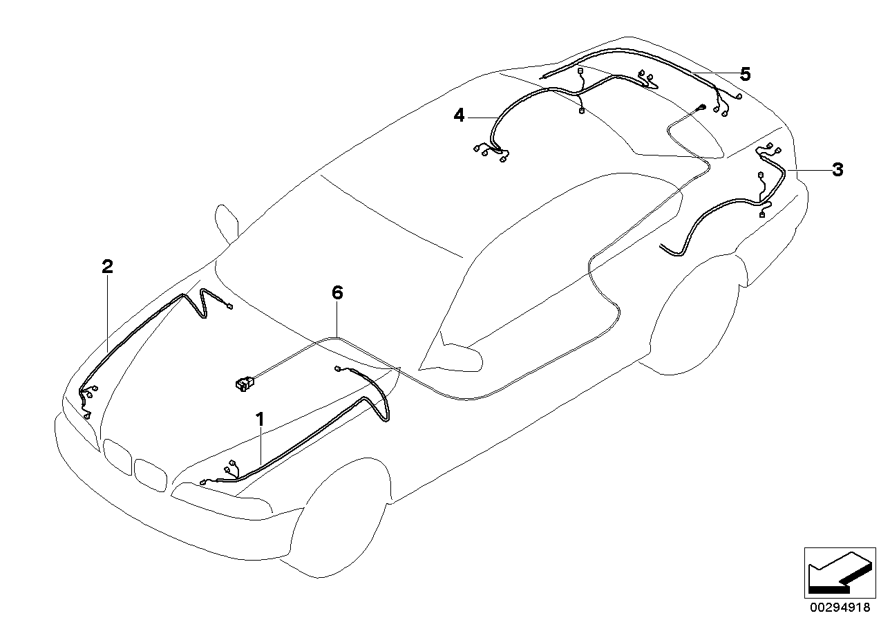 Genuine BMW 61119114325 E61 Repair Wiring Set For Trunk Lid/Left (Inc. 525i, 523i & 550i) | ML Performance UK UK Car Parts