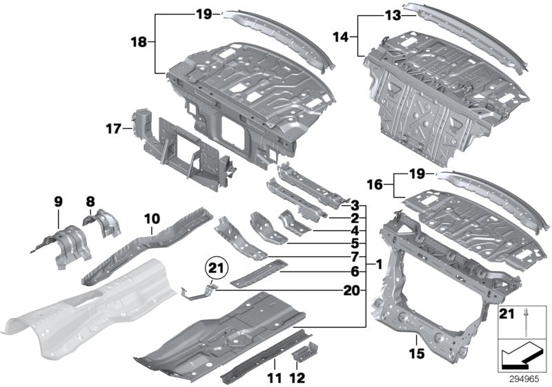 Genuine BMW 41117204147 Reinforcement, Tunnel, Rear Left (Inc. Ghost EWB, Hybrid 7 & M6) | ML Performance UK UK Car Parts