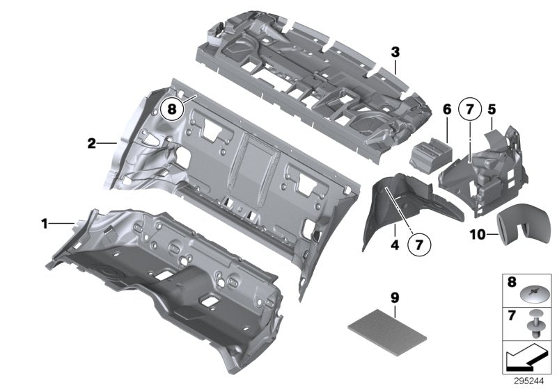 Genuine BMW 51489113353 Sound Insulation, Side Panel, Rear Left (Inc. 760i, 740LdX & 740Li) | ML Performance UK UK Car Parts