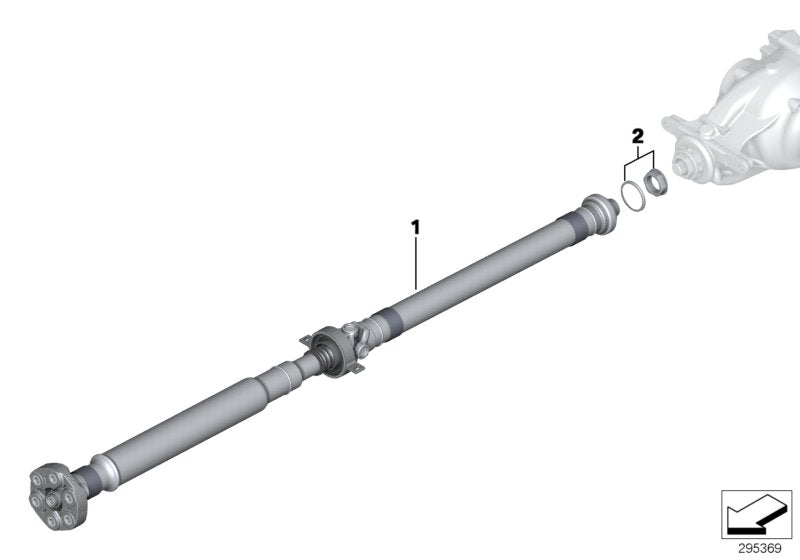 Genuine BMW 26107638488 F20 Drive Shaft Automatic Transmission L=1370mm (Inc. M235i Racing, M235i & M135i) | ML Performance UK UK Car Parts