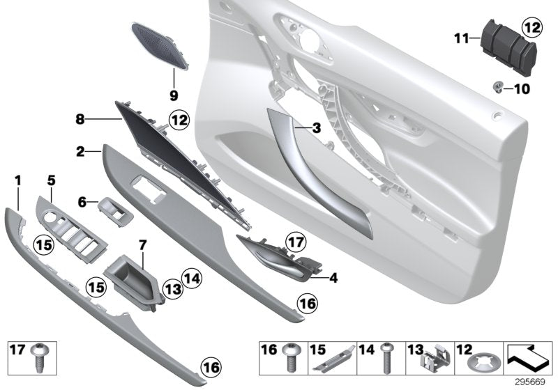 Genuine BMW 51417429031 Interior Handle, Upper Part, Right ELFENBEINWEISS (Inc. 650i, 640iX & 650iX) | ML Performance UK UK Car Parts