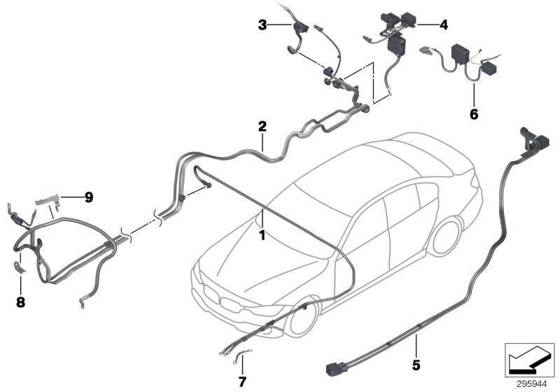 Genuine BMW 61129292748 Battery Cable Positive, Below-Floor HYBRID (Inc. Hybrid 3) | ML Performance UK UK Car Parts