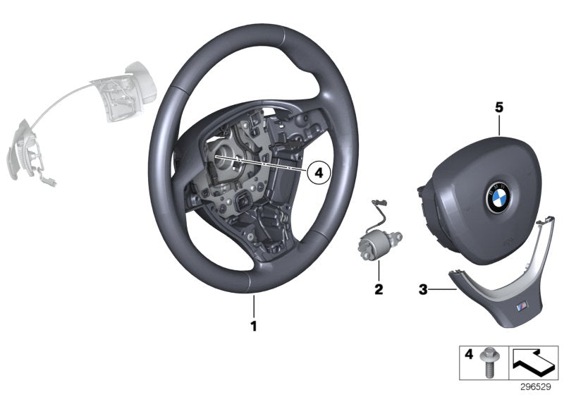 Genuine BMW 32337844105 Sprt St. Wheel, Leather, Shift Paddles (Inc. 760i, 750Li & 640dX) | ML Performance UK UK Car Parts