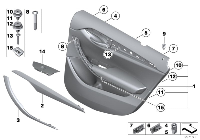 Genuine BMW 51422992887 E84 Door Lining Vynil Rear Left SCHWARZ (Inc. X1) | ML Performance UK UK Car Parts