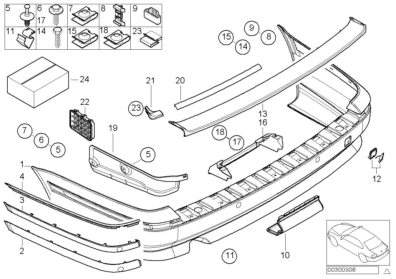 Genuine BMW 51128221225 E39 Bumper Trim Panel, Primed, Rear (Inc. 525i, 523i & 530i) | ML Performance UK UK Car Parts