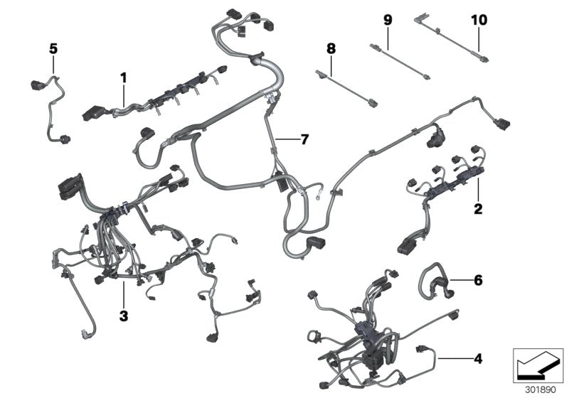 Genuine BMW 12518654756 Wiring Harness, Eng. Sensoric Module 1 45017 (Inc. 550iX, 550iX 4.0 & 550iX 4.4) | ML Performance UK UK Car Parts