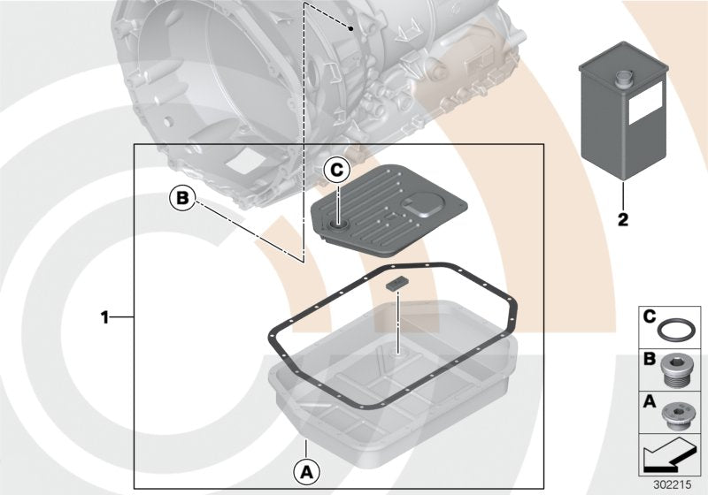 Genuine BMW 24152333911 E39 E53 E38 Fluid Filter Kit, Autom. Transmission VALUE LINE (Inc. 740iLP, X5 4.4i & 540iP)