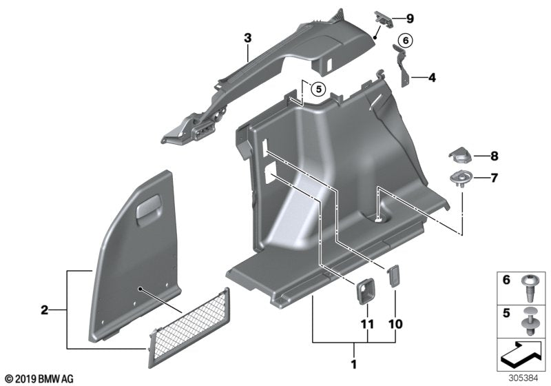 Genuine BMW 51477293671 Left Trunk Trim OYSTER (Inc. 328dX, 340iX & 330iX) | ML Performance UK UK Car Parts