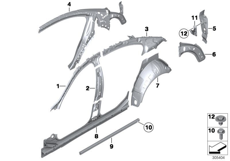 Genuine BMW 41217313103 Reinforcement, Bracket, Open Assist, Lf (Inc. 750i, 750LiX 4.0 & 750LiX 4.4) | ML Performance UK UK Car Parts