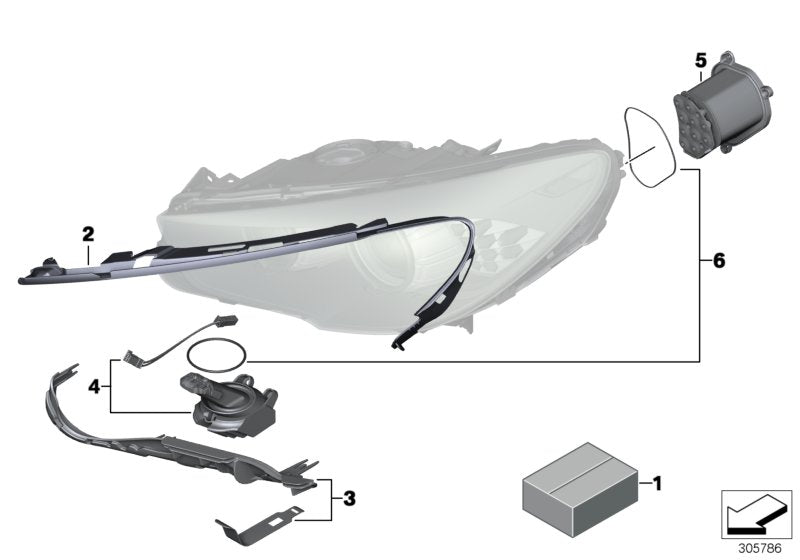 Genuine BMW 63127262836 Insert For Turn Signal, Right (Inc. 535i, 550i & 535iX) | ML Performance UK UK Car Parts