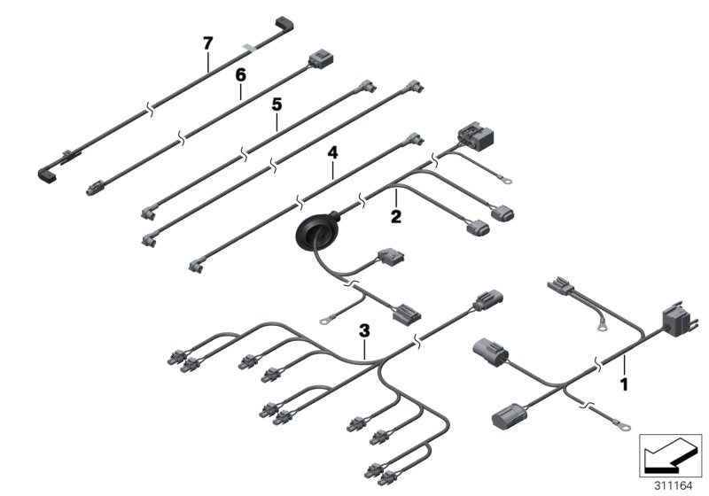 Genuine BMW 61119315794 Wiring Set Lvds L= 3666 mm (Inc. 650i, 640d & 730Ld) | ML Performance UK UK Car Parts