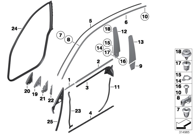 Genuine BMW 51337196360 Gasket Right (Inc. 530d 155kW, 530dX & 530d) | ML Performance UK UK Car Parts