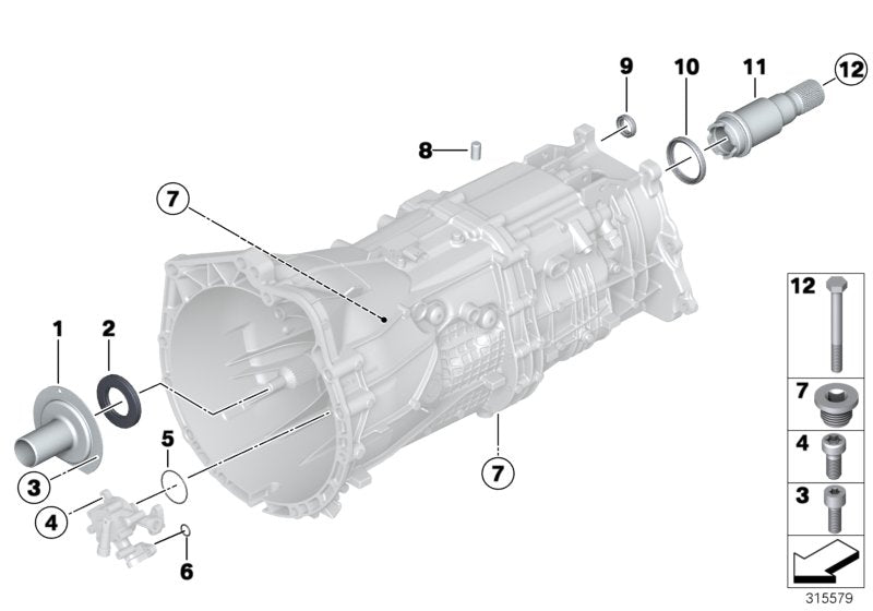 Genuine BMW 23108609418 E91 Adapter Shaft (Inc. 335iX, 335xi & 435iX) | ML Performance UK UK Car Parts