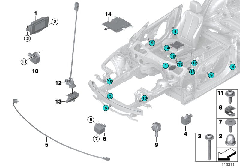 Genuine BMW 07149216177 G06 G16 Clip For Sheet Metal Nut M6 (Inc. 650iX, 220d & 620dX) | ML Performance UK UK Car Parts