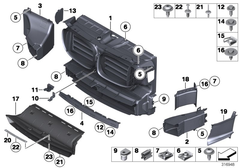 Genuine BMW 51747308827 Air Duct, Exterior Radiator, Left (Inc. 760i, Hybrid 7 & 750iX) | ML Performance UK UK Car Parts