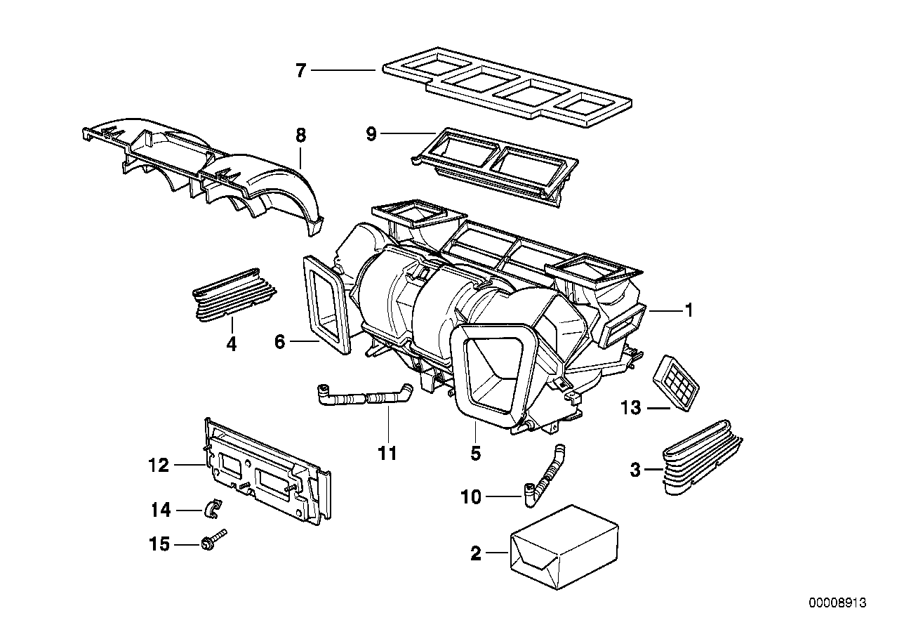 Genuine BMW 64118391828 E38 Empty Housing F Heater/Air Condit.Unit IHKA (Inc. 740d, 750iL & 750iLP) | ML Performance UK UK Car Parts