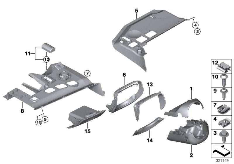 Genuine BMW 51457141726 E92 E91 Folding Box, Driver's Side GRAU (Inc. 320d, 330i & 320i) | ML Performance UK UK Car Parts