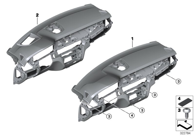 Genuine BMW 51459323574 F16 Instrument Panel Leather ELFENBEINWEISS (Inc. X6) | ML Performance UK UK Car Parts