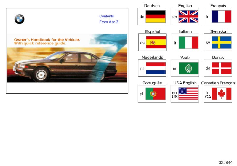 Genuine BMW 01409789740 E38 Owner's Handbook E38 DE, MJ 1996 (Inc. 740iL, 750iL & 740iLP) | ML Performance UK UK Car Parts