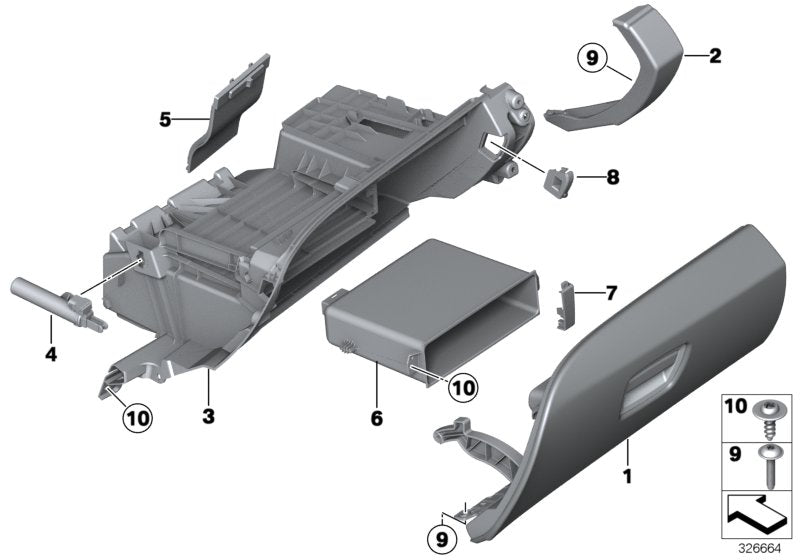 Genuine BMW 51168065754 Lid, Glove Box, Leather ARAGONBRAUN (Inc. M6) | ML Performance UK UK Car Parts