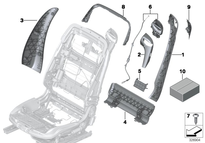 Genuine BMW 52107269685 Trim For Backrest, Inner Left ZIMTBRAUN (Inc. 650iX 4.0, 640dX & 640i) | ML Performance UK UK Car Parts