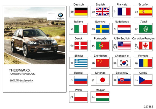 Genuine BMW 01402605327 E70 Owner's Manual For E70 EN US, MJ 2011 (Inc. X5) | ML Performance UK UK Car Parts