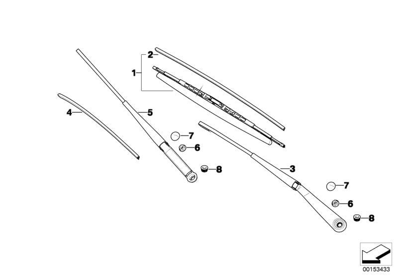 Genuine BMW 61612156543 E83 Set Of Wiper Blades (Inc. X3) | ML Performance UK UK Car Parts