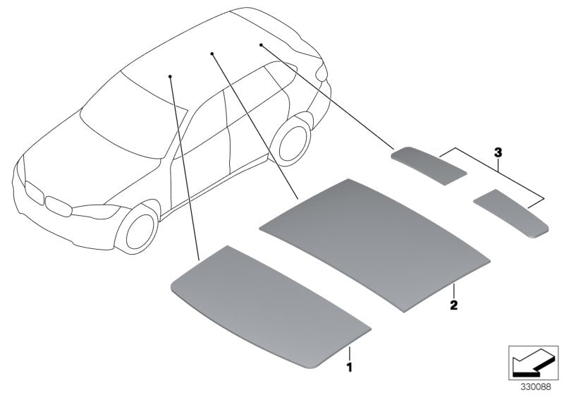 Genuine BMW 51489892169 G05 G06 Sound Insulation For Roof, Front (Inc. X5 45eX & X6) | ML Performance UK UK Car Parts