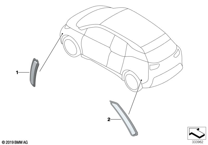 Genuine BMW 63147467478 Side Marker Light, Rear, Right (Inc. i3 120Ah Rex, i3s 120Ah & i3s 94Ah) | ML Performance UK UK Car Parts