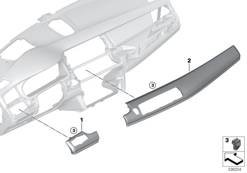 Genuine BMW 51459292280 Trim, I-Panel, Wood Fineline, Passenger ANTHRAZIT (Inc. 520d, 530dX & 530d) | ML Performance UK UK Car Parts