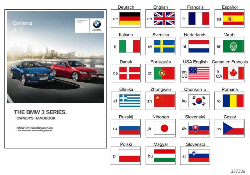 Genuine BMW 01402605521 E92 E93 Owner's Manual For E92, E93 W/O Idrive EN US, MJ 2011 (Inc. 335is, 328xi & 328i) | ML Performance UK UK Car Parts