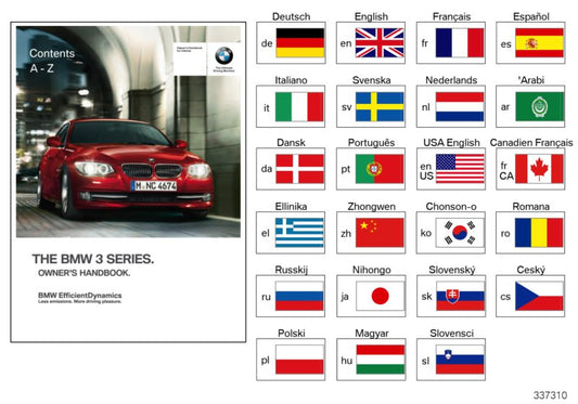 Genuine BMW 01402605599 E92 E93 Owner's Manual For E92, E93 With Idrive EN US, MJ 2011 (Inc. 335is, 335i & 335xi) | ML Performance UK UK Car Parts