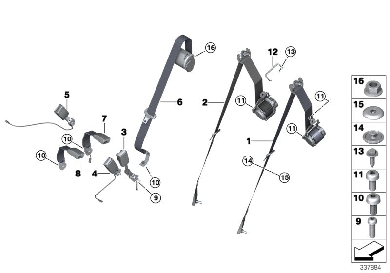 Genuine BMW 72117395094 Lower Belt Rear Right (Inc. X6) | ML Performance UK UK Car Parts