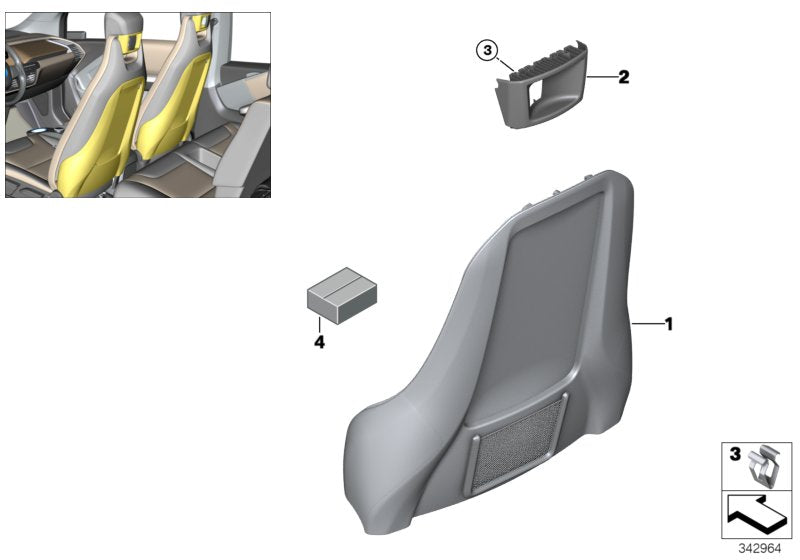 Genuine BMW 52107304228 I12 Cover, Release Right (Inc. i3 120Ah Rex, i3s 120Ah & i3s 94Ah) | ML Performance UK UK Car Parts