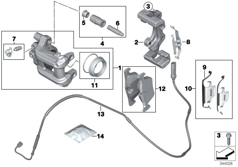 Genuine BMW 34216865641 Calliper Carrier (Inc. 320d, 335iX & 430iX) | ML Performance UK UK Car Parts