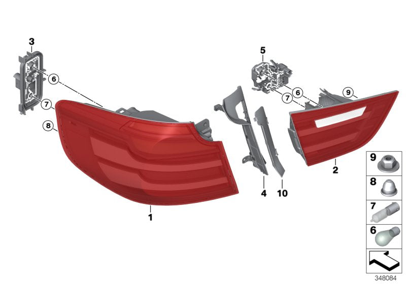 Genuine BMW 63217366075 Bulb Socket,Rear Light In Trunk Lid,Left (Inc. 328iX, 328i & 335dX) | ML Performance UK UK Car Parts