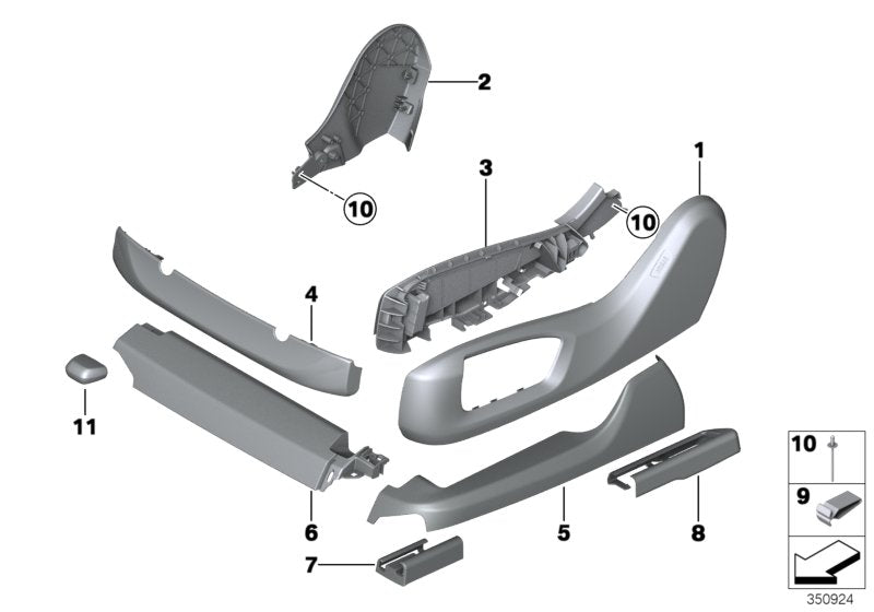 Genuine BMW 52107318995 Finisher, Upper Rail, Front, Left VENETOBEIGE (Inc. Alpina B7L, 740d & 750LiS) | ML Performance UK UK Car Parts