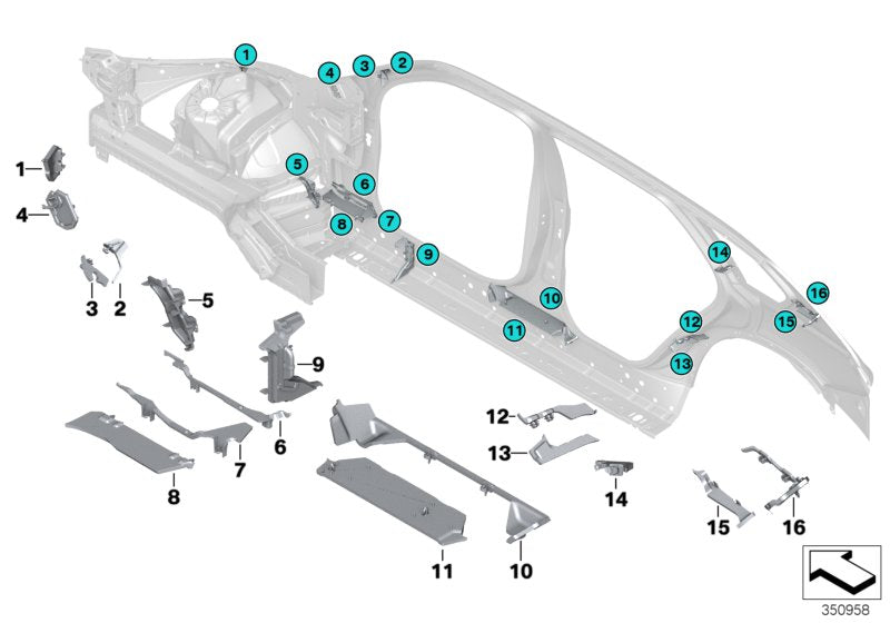 Genuine BMW 41007387104 Molded Section, Side Member, Right (Inc. X6) | ML Performance UK UK Car Parts